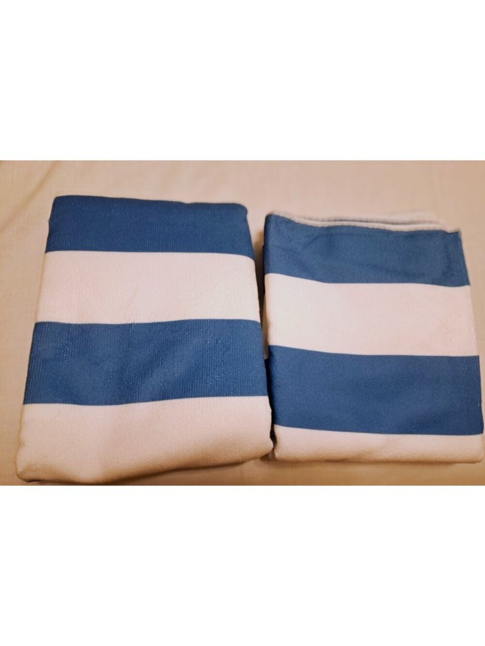 BN-LINK Blue & White Striped Beach Towels Set of 2 NWOT 29.5" x 59.1" Fast Dry